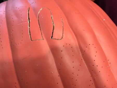 Keepsake Handprint Pumpkin