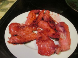 A plate of Chinese boneless spareribs