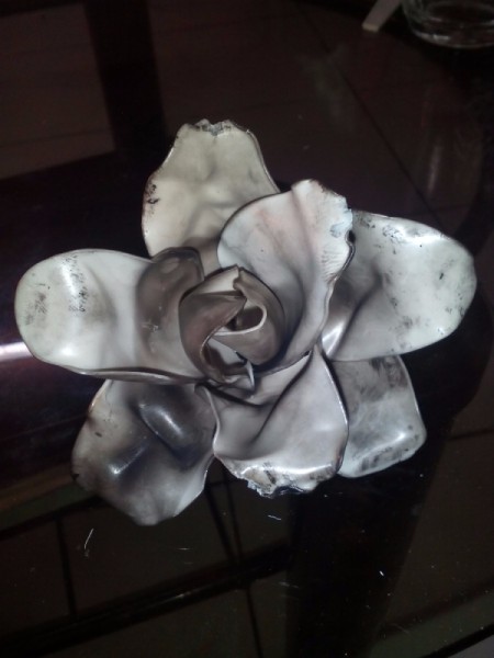 Flower Made of Plastic Spoons