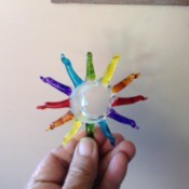 glass sun decoration