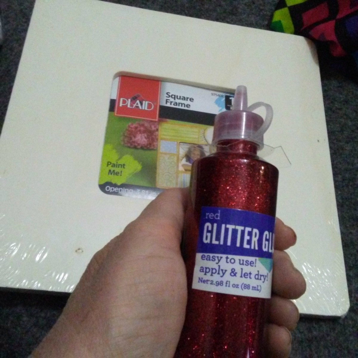 Use Glitter Glue to Decorate Wooden Frame ThriftyFun