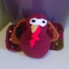 turkey with face and tail sewn on