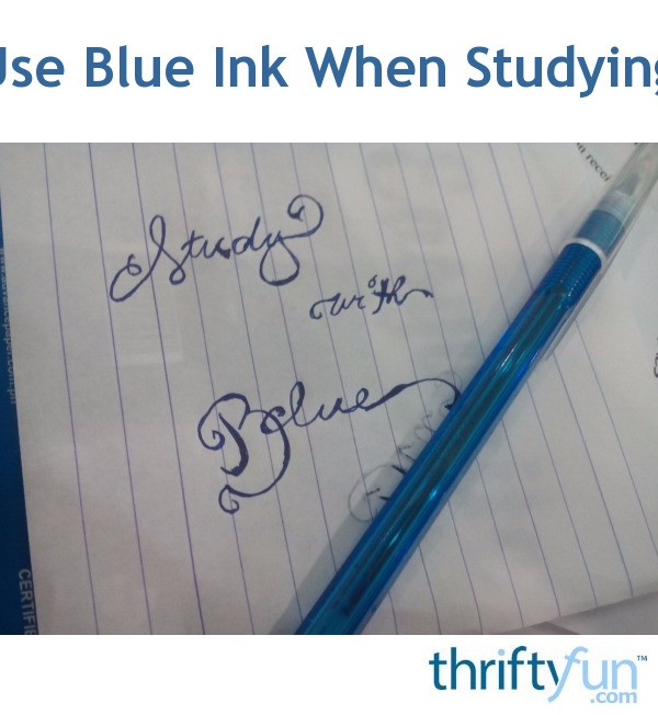 Use Blue Ink When Studying ThriftyFun