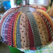 Homespun Fabric Covered Bowl