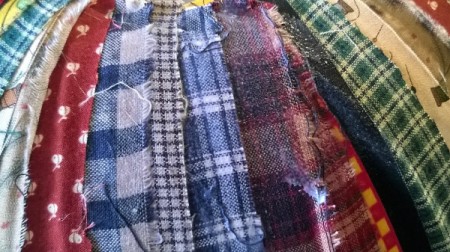 Homespun Fabric Covered Bowl