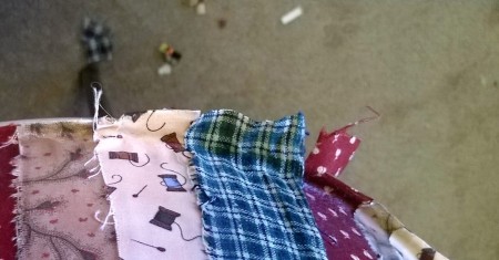 Homespun Fabric Covered Bowl