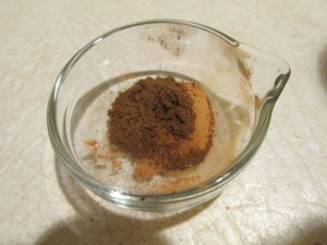 Spices mixed as a replacement for ground allspice