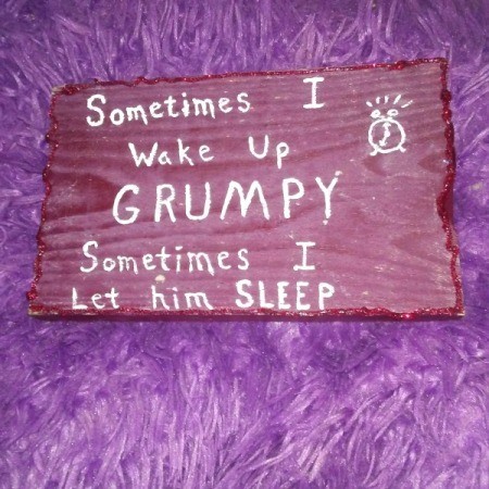 cute grumpy saying on sign