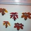 fox faces made from faux leaves