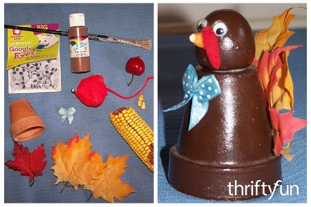 Making a Flower Pot Turkey Centerpiece