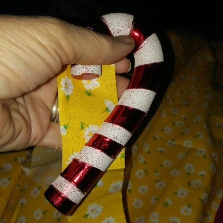 Fabric Covered Christmas Candy Cane