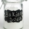 A jar of baking soda.