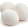A picture of three eggs.