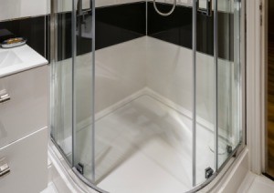 Photo of a shower enclosure.