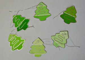 Christmas Tree Gift Tags From Paint Swatches