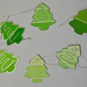 Christmas Tree Gift Tags From Paint Swatches