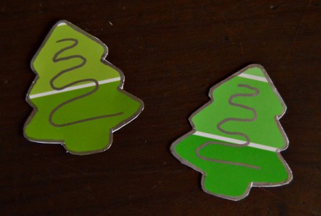 Christmas Tree Gift Tags From Paint Swatches