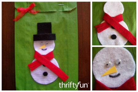 Making a Snowman Gift Bag