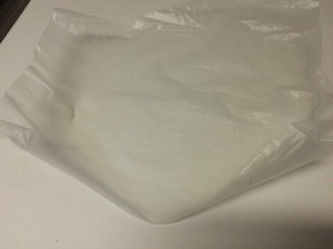 A waxed paper liner from a cereal box.