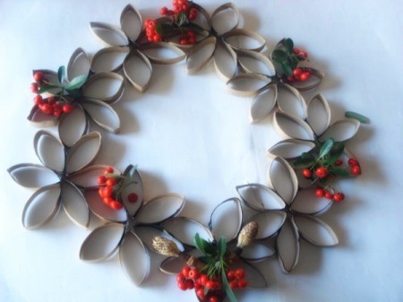 Cardboard Tube Wreath