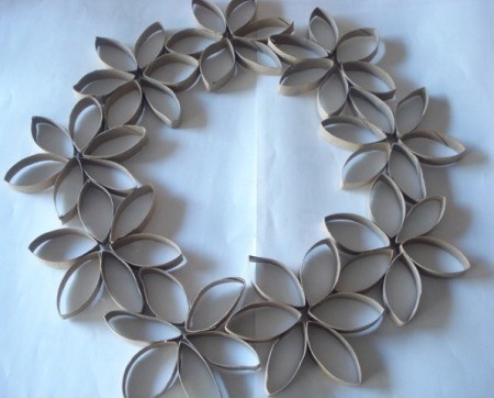 Cardboard Tube Wreath