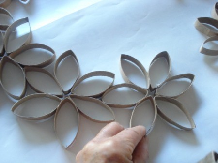 Cardboard Tube Wreath