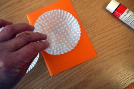 Cake Case (Muffin Cup) Flower Greetings Card