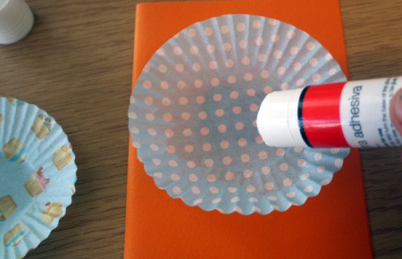 Cake Case (Muffin Cup) Flower Greetings Card