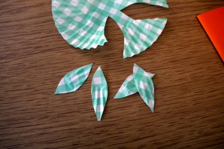 Cake Case (Muffin Cup) Flower Greetings Card