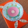 muffin cup flower greeting card