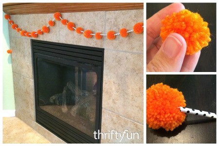 Making a Halloween Pom Pom Garland