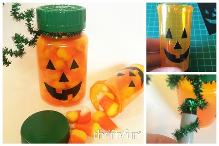 Making Pill Bottle Pumpkins