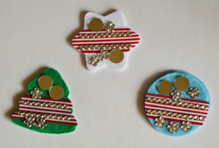 Felt Bling Christmas Ornaments