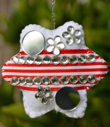 Felt Bling Christmas Ornaments