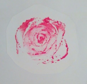 Celery Rose Shaped Stencil Stamp