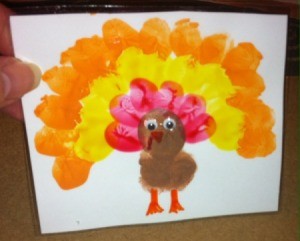 forward facing thumbprint turkey