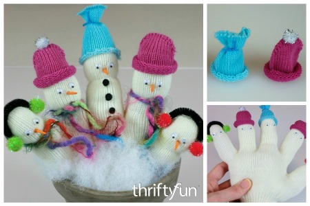 Making Glove Snowmen