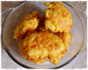 Left-Over Hake and Corn Cakes