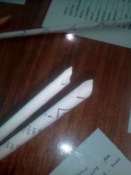 Table Top Newspaper Christmas Tree