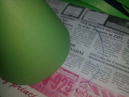 Table Top Newspaper Christmas Tree