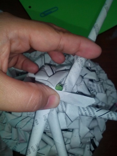 Table Top Newspaper Christmas Tree