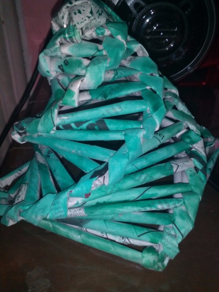 Table Top Newspaper Christmas Tree