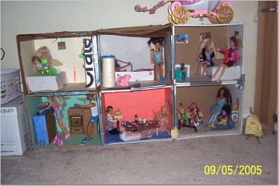 cardboard barbie doll house