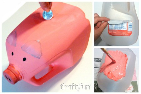 Making a Gallon Milk Jug Piggy Bank