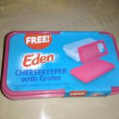 An Eden cheesekeeper and grater that came free with purchase.