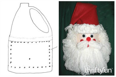 Making a Bleach Bottle Santa