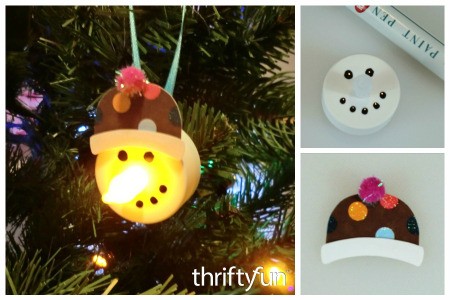 Tea Light Snowman Ornament