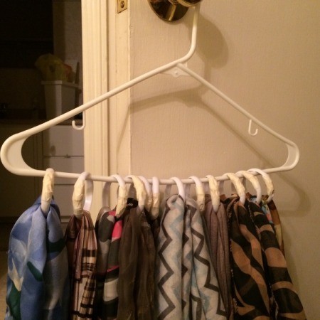 Protecting Scarves Stored on Shower Curtain Rings