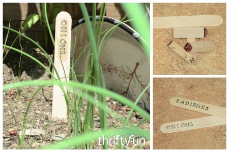 Making Popsicle Stick Plant Markers