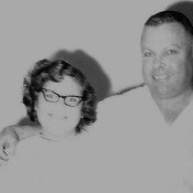 A black and white photo of a couple.